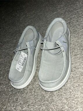 Kid Slip-On Loafers in Light Gray